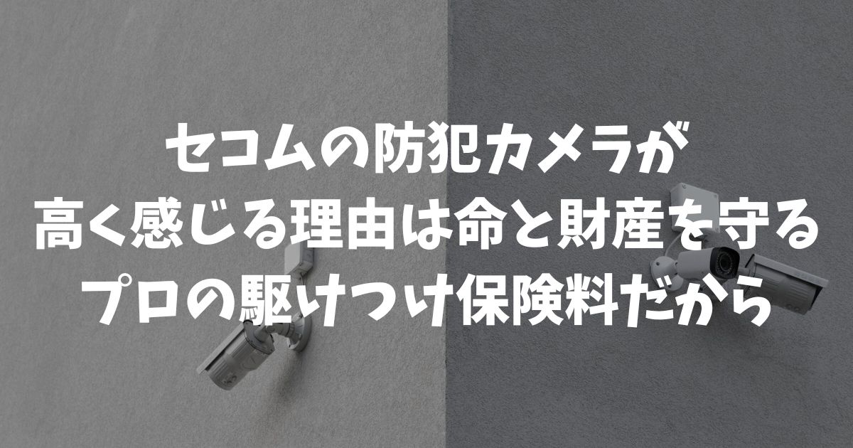 セコムの防犯カメラが高い理由と仕組み！費用対効果で選ぶための比較と内訳